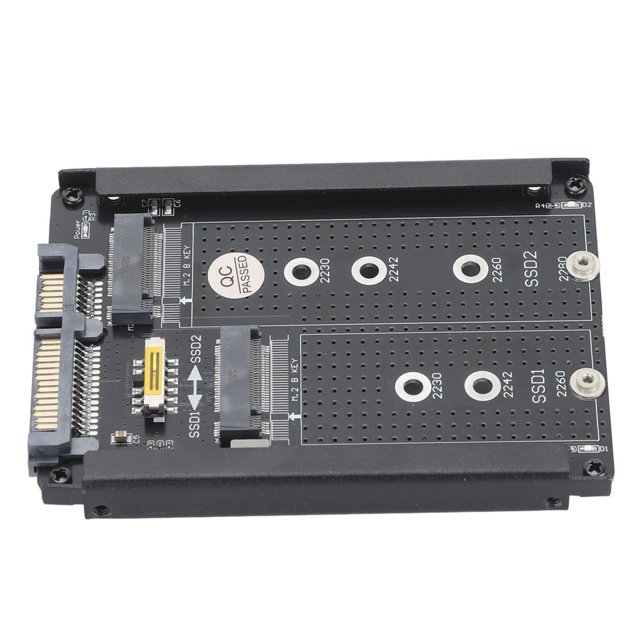 Convertidor NGFF SSD A Tarjeta 3.0 De 2,5 Pulgadas, PCB Iron Driver Free Dual NGFF B M Key M.2 Tarjeta SSD Interfaz III 6 Gbps Práctico Para 2230 2242 2260 2280