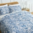 thumbnail image 6 of Southshore Fine Living, Inc. Rhythm Collection Oversized Duvet Cover Queen Bedding Set, Printed Duvet Cover Set 3-Piece with Two Matching Shams, Blue, Full/Queen, 6 of 9