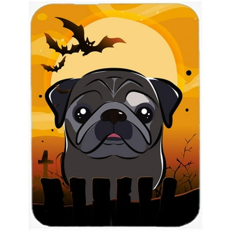 

Halloween Black Pug Glass Cutting Board Large