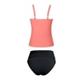 thumbnail image 6 of Women's Sleeveless Swim Tank Top Only - Adjustable Straps Soft Bathing Suit Top, Solid Two Piece Swimsuit Top(Pink,M), 6 of 6