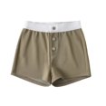 thumbnail image 2 of Timegard Shorts for Women High Waisted Button Color Block Lightweight Summer Comfy Casual Loose Shorts, 2 of 4