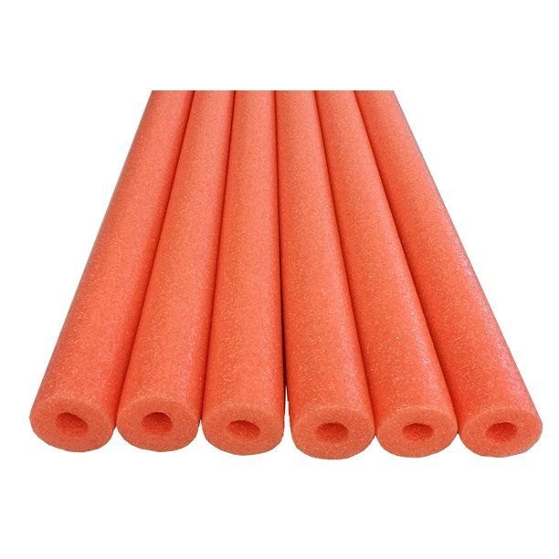 Oodles of Noodles Deluxe Foam Pool Swim Noodles 6 Pack Orange