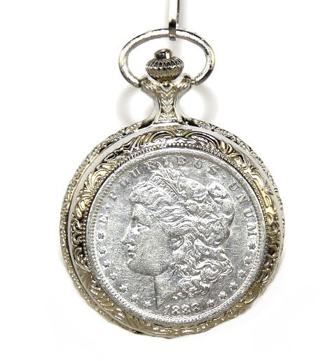 morgan silver dollar pocket watch