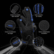 thumbnail image 2 of Guantes Proteccion Bloosom  Pantalla Táctil De Dedo Para Motocicleta Azul M, 2 of 3