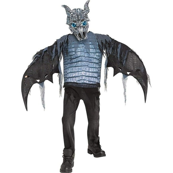 Costume d'Enfant Dragon de Glace avec Yeux Lumineux - Grand 12/14