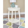 thumbnail image 3 of Powell White Round Table with Shelf, 3 of 3