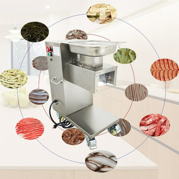 4MM Commercial Meat Cutter Slicer Machine Stainless Steel 110V 750W