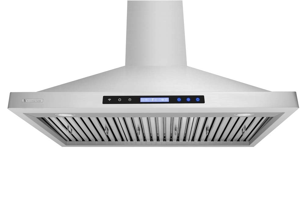 XtremeAIR Pro X Series PX15-W42, 42" wide, LED lights, Baffle Filters W/Grease Drain Tunnel, 1.0mm Non-Magnetic Stainless Steel Seamless Body, Wall Mount Range Hood