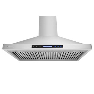 XtremeAIR Pro X Series PX15-W42, 42" large, LED lumières, Baffle Filters W/Grease Drain tunnel, 1.0mm Corps sans couture en acier inoxydable non magnétique, Hotte de la gamme de montage mural