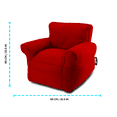 thumbnail image 2 of Sillón Puff Couch Cómodo Puff Mx Gamuza Rojo, 2 of 4