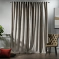 thumbnail image 2 of 3S Brother's Solid Luxury Matte Velvet Soft Curtains Set of 2 Panels Hanging Back Tap & Rod Pocket Home Décor Bedroom Kitchen Office Windows Room Darkering ( Seashell-52"x84"), 2 of 6