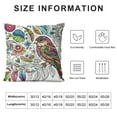 thumbnail image 5 of JEUXUS Aesthetic Decorative Hummingbird Spring Flowers Short Plush Pillowcase White, 5 of 5