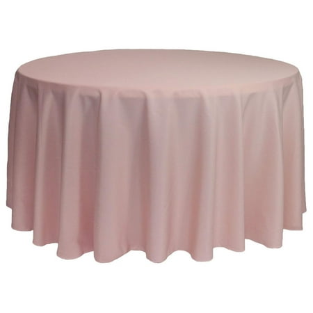 

wang hao ran - 120 Inch Round Premium Polyester Tablecloth - Blush Linen Table Cloth for Standard Round Tables