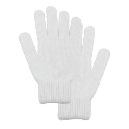 Men and Women's White Winter Gloves