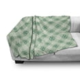 thumbnail image 3 of Mint Soft Flannel Fleece Blanket, Old Fashion Striped Pattern with Geometrical Details Checkered Simple Tile, Cozy Plush for Indoor and Outdoor Use, 60" x 80", Mint Green Pale Green, by Ambesonne, 3 of 6
