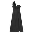 thumbnail image 5 of YiZYiF Womens One Shoulder Ruffle Party Dress Side Split Maxi Dress for Evening Cocktail Birthday Parties Black XXL, 5 of 7