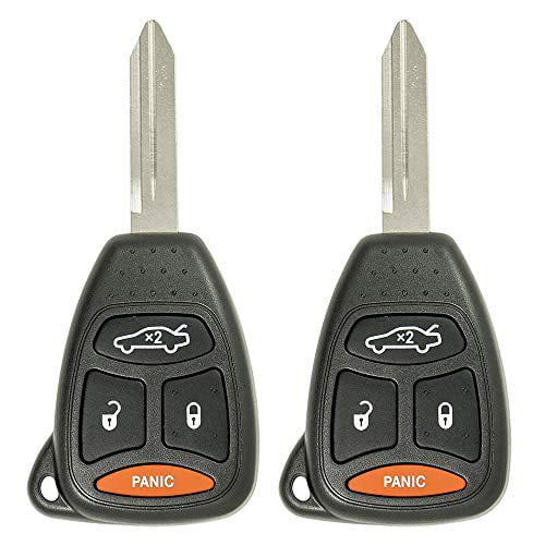 2 Pack Keyless2Go New Keyless Remote 5 Button Flip Car Key Fob for Vehicles That Use FCC OHT01060512 