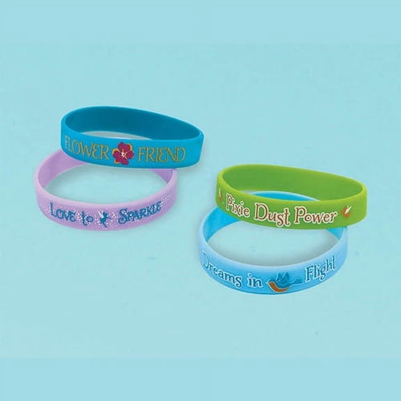 Tinker Bell and the Disney Fairies Rubber Bracelets / Favors (4ct)