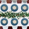 thumbnail image 7 of Ryvnso Blue and Black Stripes Round Plate Mats Dining Table Placemat Set of 4 for Holiday Decoration, 7 of 7