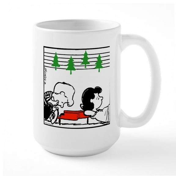 CafePress - Lucy And Linus - 15 oz Ceramic Large White Novelty Mug