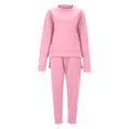 thumbnail image 2 of Clearance!NMMUED Workout Sets for Women, Track Suits for Women Set, Sweat Set, Crewneck Sweatshirts Women, Sweatpants Women, Pink S, 2 of 2