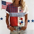 thumbnail image 4 of JFGHDG T Shirt Simple Graphic Independence Tee Unisex Us Flag Celebration Tee Historic 4th Of July Birthday Tee Simple July 4th Commemorative Tee Blue L, 4 of 8