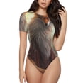 thumbnail image 1 of Balery Mystic Fox With Halo Body de cuello redondo de manga corta para mujer Tops de manga corta Tops básicos-Medium, 1 of 7