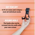 thumbnail image 5 of HUHOLE Accesorios para listones de pared, ganchos para listones de varios tamaños, accesorio de pared para listones, ganchos y perchas para colgar en la pared, paquete de 12, 5 of 5