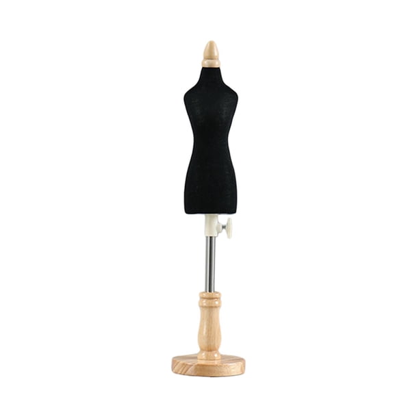 Maniquí de Muñeca, Soporte para Torso, Soporte de Exhibición para Vestido de Muñeca, Diño de Ropa, Maniquí de Costura en Miniatura para Decoración D Base redonda de 26 cm.