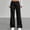*Black, variant on ClodeEU Women's Striped Mid Rise Wide Leg Flare Pants,Casual Suit Trousers with Pockets Black,Women's Plus L