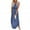 Blue, variant on Ichuanyi Dresses for Women 2022, Fall Women Sleeveless Letter Print Fashion O-Neck Floor Length Dress
