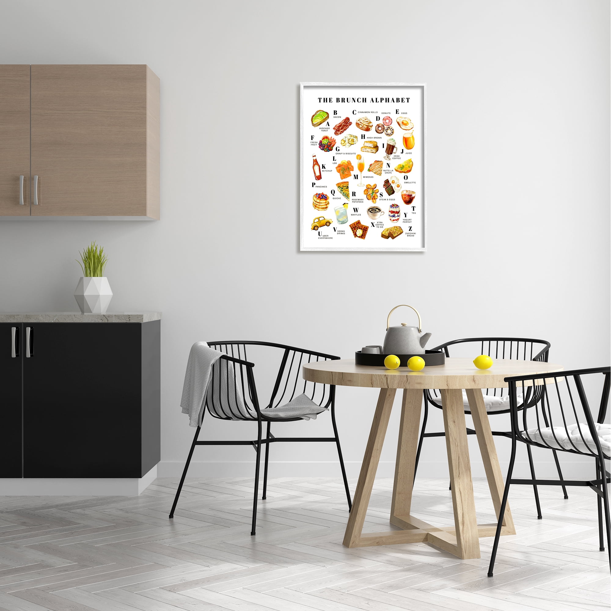 Stupell Industries The Brunch Alphabet Food Treats ABC Illustrations,24 x 30, Design by Ziwei Li