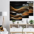 thumbnail image 5 of Design Art - Vagues Dorées 3D en Noir, 5 of 5