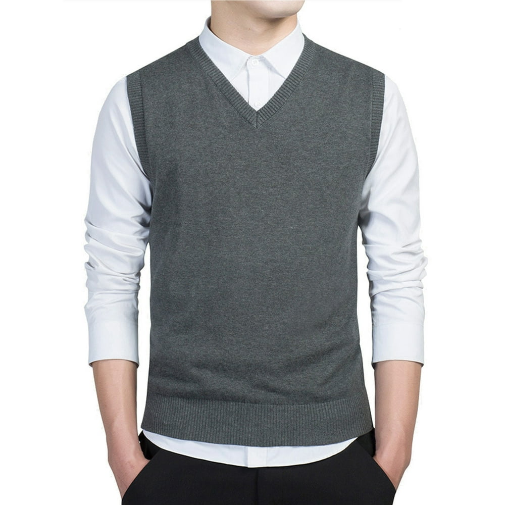 AMaVo - Mens Casual Slim Fit Lightweight V-Neck Knitwear Sweater Vest ...