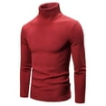 thumbnail image 2 of guisaled Turtleneck Shirts for Men Long Sleeve Soft Cotton Turtle Necks Tops Classic Basic Casual Slim Fit Strech Thermal Sweaters Valentine'S Day s, 2 of 4
