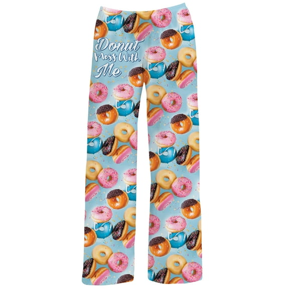 "Donut Mess With Me" Donut Print Lounge/Pajama Pants