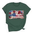 thumbnail image 4 of Zynoxe Womens T Shirts Independence Day Patriotic Short Sleeve Graphic Tees Casual Round Neck Going Out Summer Tops Tee (#03 Green,M), 4 of 7