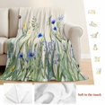 thumbnail image 5 of Botanical Flower Blanket Soft Cozy Warm Throw Blanket for Couch, Plush Fuzzy Flannel Fleece Blankets for Sofa, Watercolor Floral Herbs Farmhouse Retro Bed Blankets Lightweight Gifts for Men, 50"x80", 5 of 9