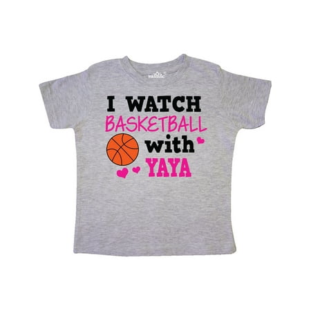 

Inktastic I Watch Basketball with Yaya Gift Toddler Toddler Girl T-Shirt