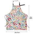 thumbnail image 5 of Lsque Trendy Floral Design Waterproof Apron Chef Aprons for Men Heavy Duty Chemical Work Apron Extra Long Grilling Aprons with Adjustable Bib Apron, 5 of 9