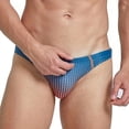 thumbnail image 6 of Xdegoge Mens Swim Briefs Low Rise High Cut Triangle Bathing Suits Smooth Stretchy Fabric Dot Gradient Pattern Flattering Cheeky Coverage Pool Party Swimwear, 6 of 6