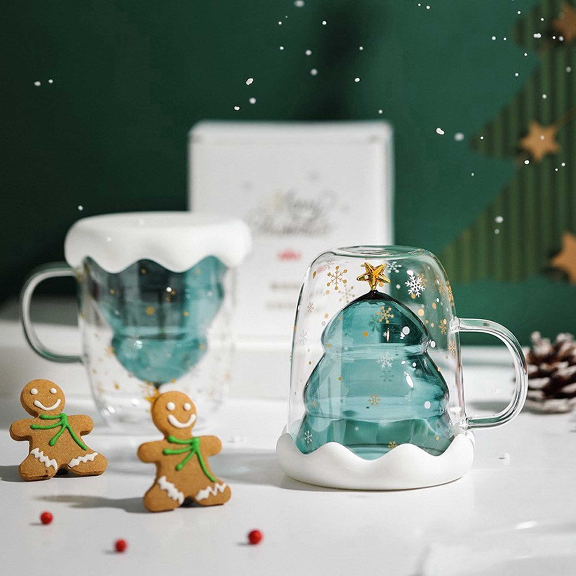 Binoster Cute Mugs Christmas Coffee Mug, Tea Cup, Milk Cup Glasses Double  Wall Insulated Glasses Esp…See more Binoster Cute Mugs Christmas Coffee  Mug