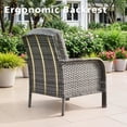 thumbnail image 6 of Ovios Patio Chairs Set of 2 All-Weather Wicker Patio Furniture Chairs Set Rattan High-Back Outdoor Armchairs with Cushions, Dark Grey, 6 of 12