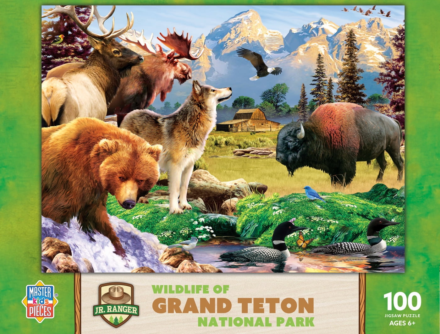 MasterPieces 100 Piece Jigsaw Puzzle for Kids - Grand Teton National Park