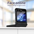thumbnail image 4 of Allytechgroup Galaxy Z Flip 6 Case, Stylish Plating Slim Fit Cover Hinge Protection Shockproof Anti-Scratch Bumper Rugged Phone Case for Samsung Galaxy Z Flip 6 5G, Black, 4 of 7