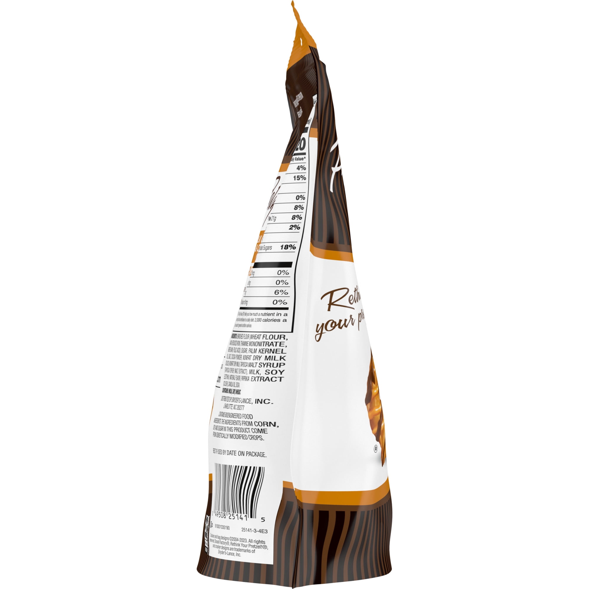 Snack Factory Pretzel Crisps, Drizzlers, Milk Chocolate & Caramel Drizzled Pretzels, 5.5 oz