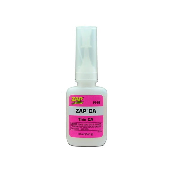 Zap Glue Super-Thin CA Flexible Glue, Clear, 0.5 oz