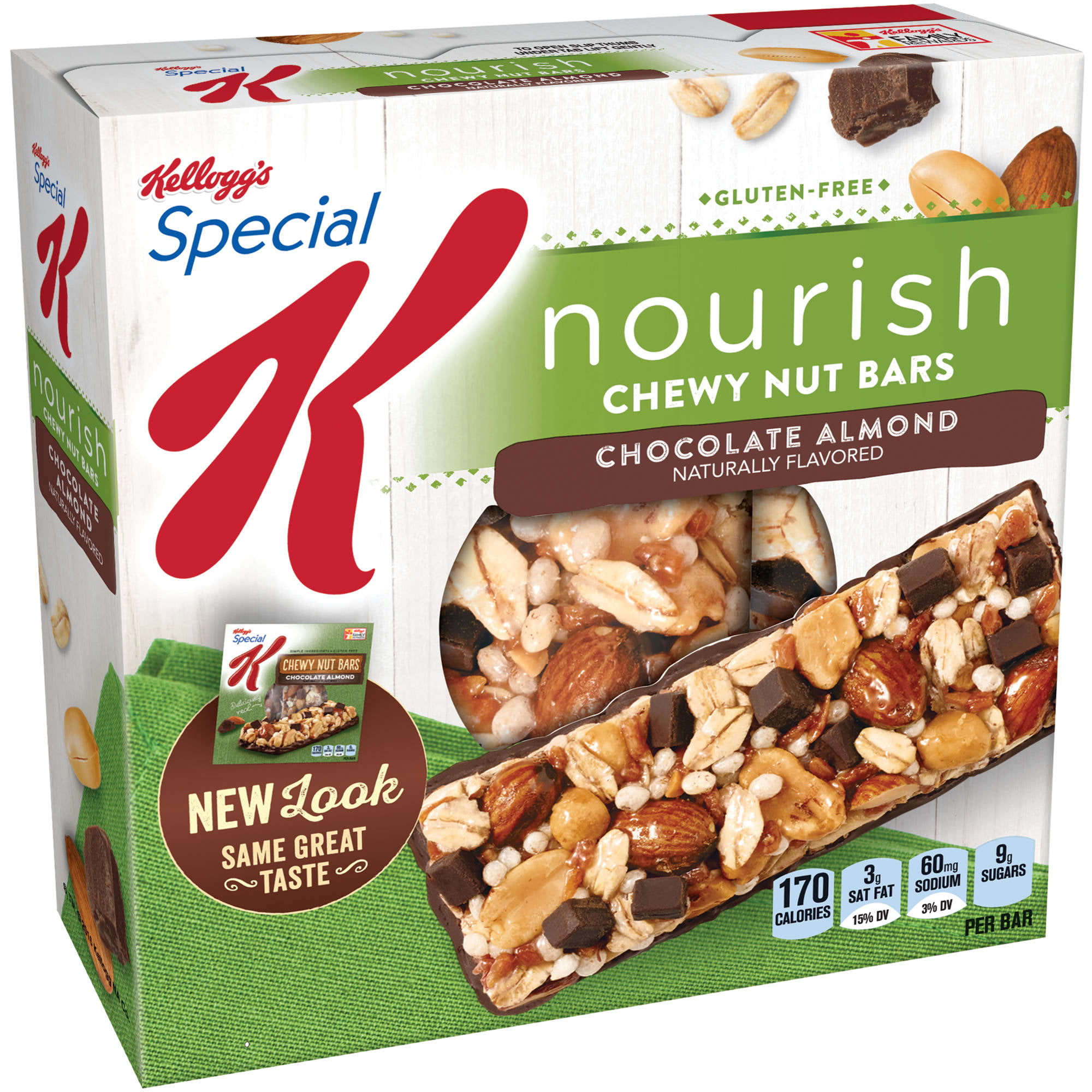 Chewy Peanut Bars Video Kellogg's Special K Chocolate Almond Chewy Nut Bars, 5 count, 5.82 oz