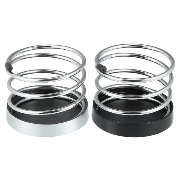 2uds Soportes para Copas de Coche Unique Bargains Negro Plateado Universal