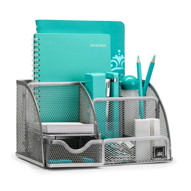 silver desk organizer